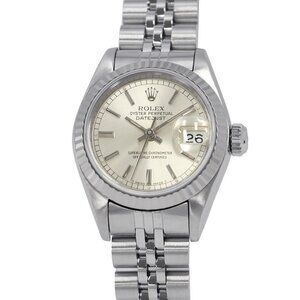 ROLEX Datejust 26mm Stainless Steel 18K White Gold Silver Dial 69174